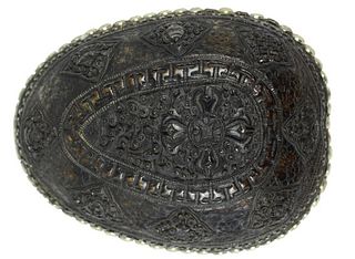 Tibetan Silver Ritual Skull Bowl
