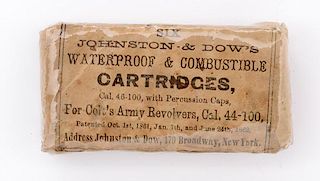 Empty Soft Pack Johnston & Dow Combustible Cartridges 