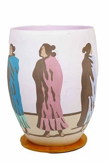 Monumental R.C. Gorman Exhibition Pottery Vase