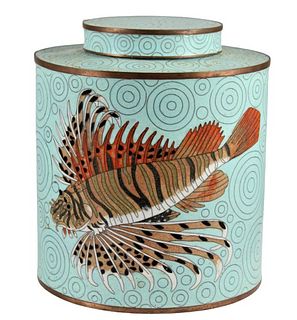 French Fabienne Jouvin Champleve Canister