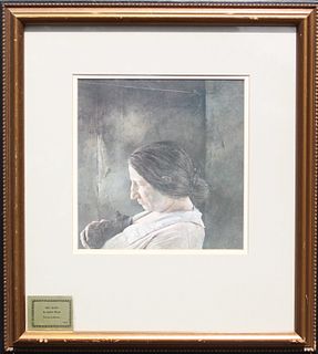Andrew Newell Wyeth (1917-2009) "Miss Olson"