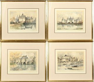 Set of Four Signed Landscape Watercolors