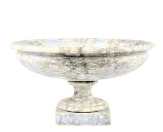 Italian Marble Tazza Bowl on Pedestal