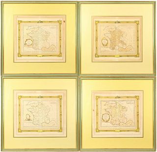 Collection of (4) French Map Prints