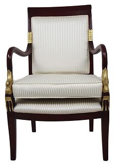 Custom 20th C. Empire Style Arm Chair