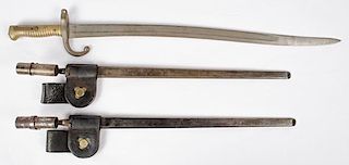 Civil War Assorted Bayonets, Lot of Three 