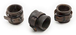 Carbine Leather Sockets, Lot of Three 