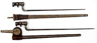 Two Model 1873 Socket Bayonets with 1879 and 1885 Scabbards 