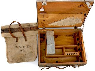 WWI Arms Repair Chest M17 and an Engineer's Dispatch Pouch 