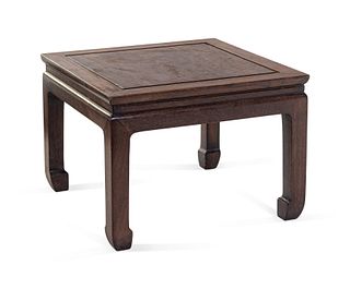 A Hardwood Kang Table, Kangzhuo
Height 14 1/4 in., 36.8 cm 