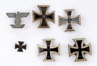 German WWII 1st Class Iron Cross Awards, Lot of Six 