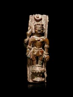 An Indian Bronze Figure of Bhairava 
Height 4 3/4 in., 12.07 cm