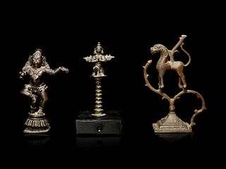 Three Indian Bronze Figures
Height of tallest 6 3/4 in., 17 cm