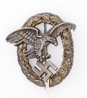German WWII Luftwaffe Pilot's Badge by OSG 
