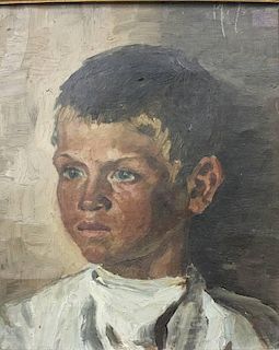 Oil painting of a boy.