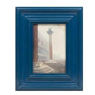 P.Z. Vesi. Vista de la Plaza de San Marcos, Venecia. Firmado. Acuarela sobre papel. Enmarcado. 31 x 21 cm