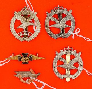 British WWII Aviation Badges, Lot of Five 