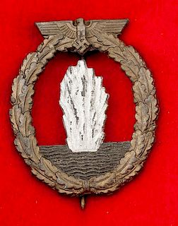 German WWII Mine Sweeper Badge by RS 