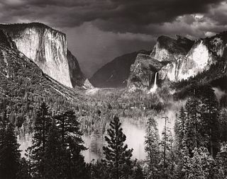ANSEL ADAMS - Thunderstorm, Yosemite Valley, CA, c. 1940