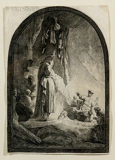 Rembrandt Harmensz van Rijn (Dutch, 1606-1669)      The Raising of Lazarus: The Larger Plate