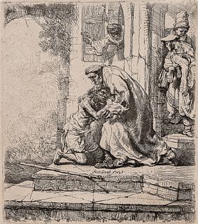 Rembrandt Harmensz van Rijn (Dutch, 1606-1669)      The Return of the Prodigal Son