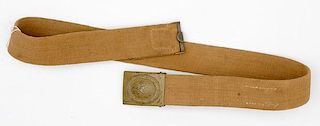 German WWII Africa Corps Canvas Belt and Buckle 