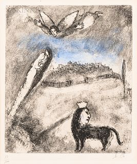 Marc Chagall (Russian/French, 1887-1985)      Salvation for Jerusalem
