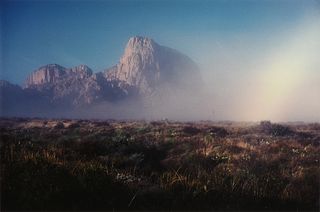 BILL WRIGHT (American/Texas 20th/21st Century) A PHOTOGRAPH, "Mountains in Morning Fog (Green Gulch 2) Big Bend National Park, Texas," 1998,