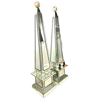 Palace Size Mirrored obelisk