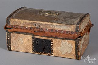 Hide covered box, 19th c.
