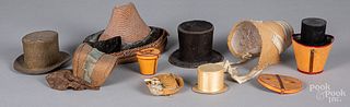 Collection of doll and children's hats