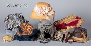 Collection of early hats and bonnets.