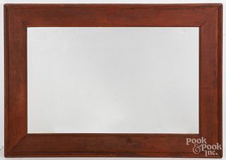 Stained pine mirror, 19th c.