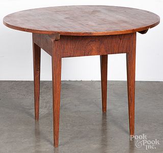 Painted hard pine center table, late 19th c.