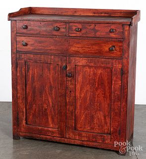Pennsylvania painted pine jelly cupboard, 19th c.