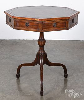Regency style mahogany drum table