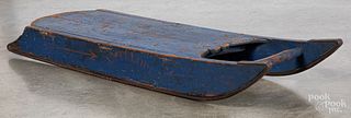 Blue painted Antelope sled, ca. 1900