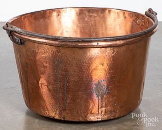 Copper apple butter kettle, 19th c.