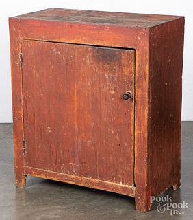 Small painted pine cupboard, 19th c.