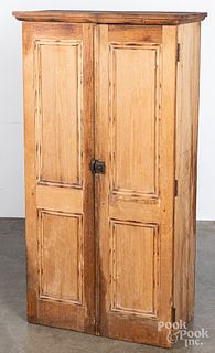 Pine paneled cupboard, 19th c.