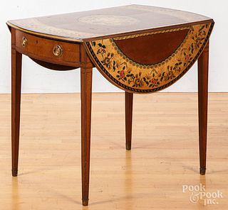 Regency satinwood Pembroke table, ca. 1800