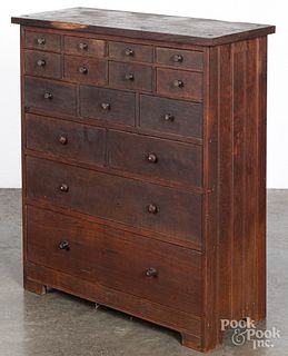 Pine apothecary cupboard, ca. 1900