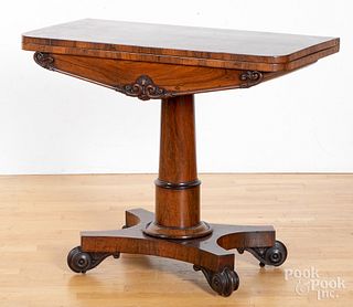 Empire rosewood games table, mid 19th c.