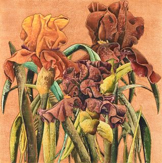 AMERICAN SCHOOL, A PRINT, "Tapestry of Blooms II," 20TH CENTURY,