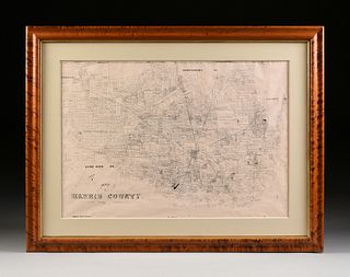 A FACSIMILE CADASTRAL MAP, "Map of Harris County," LATE 19TH/EARLY 20TH CENTURY,