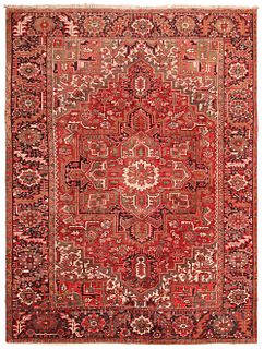 Vintage Persian Heriz carpet, 8 ft 5 in x 11 ft 2 in ( 2.56 m x 3.40 m )