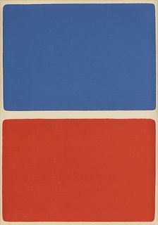 ELLSWORTH KELLY (American 1923-2015) A PRINT, "Blocks (Blue and Red)," CIRCA 1966,