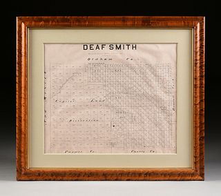 A FACSIMILE CADASTRAL MAP, "Deaf Smith, General Land Office, Feb. 10th, 1880," LATE 19TH/EARLY 20TH CENTURY,