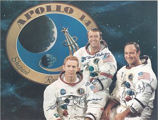 A GROUP OF THREE NASA PRINTS, APOLLO 14, CREW SIGNED, CIRCA 1971,
