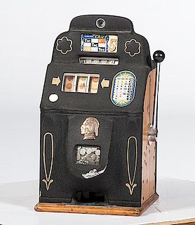 5 cent Tic-Tac-Toe Chief Slot Machine by Jennings 